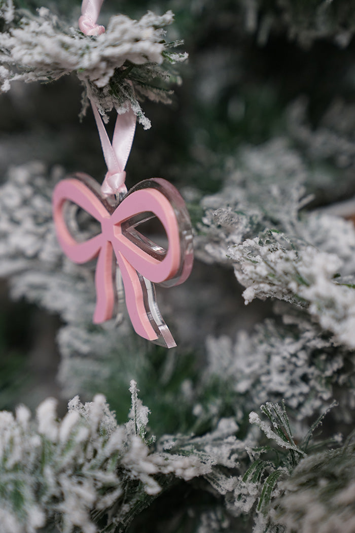 Coquette Pink Bow Ornament Girly Ornament