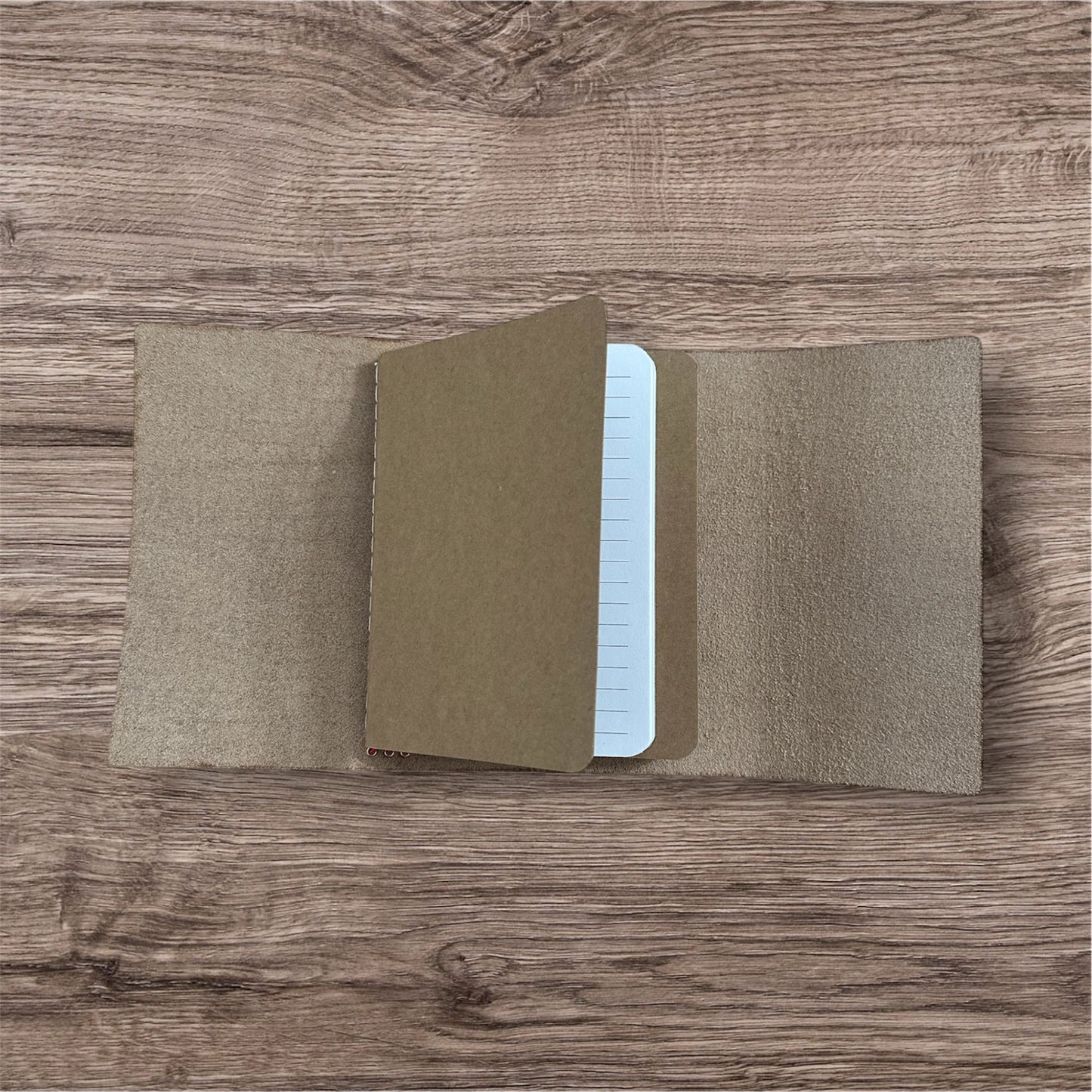 A5 Tri Fold Leather Journal Cover w/ Charms