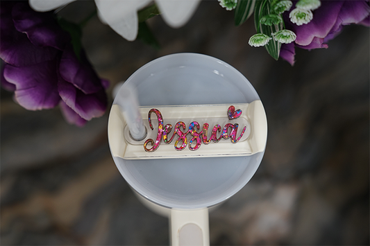 Name Cup Topper Glitter Name
