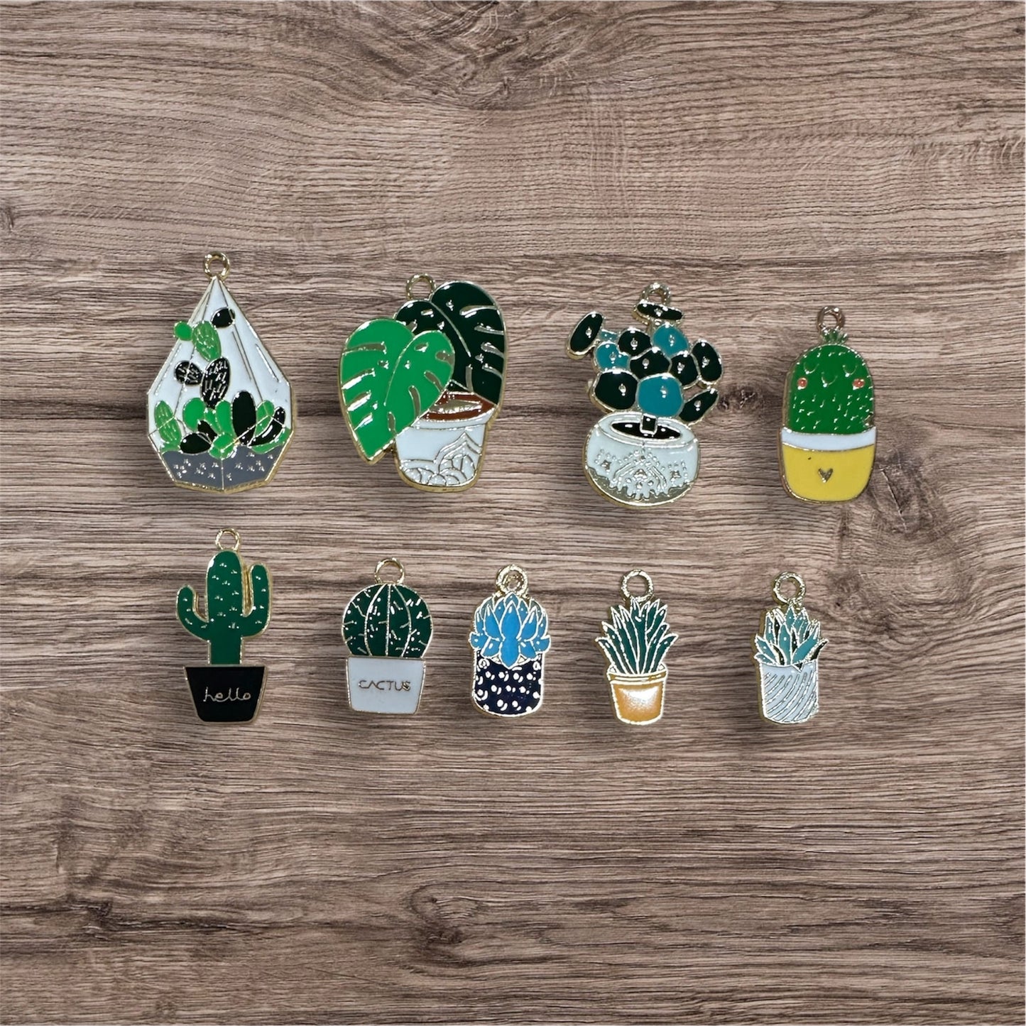 A5 Tri Fold Leather Journal Cover w/ Charms