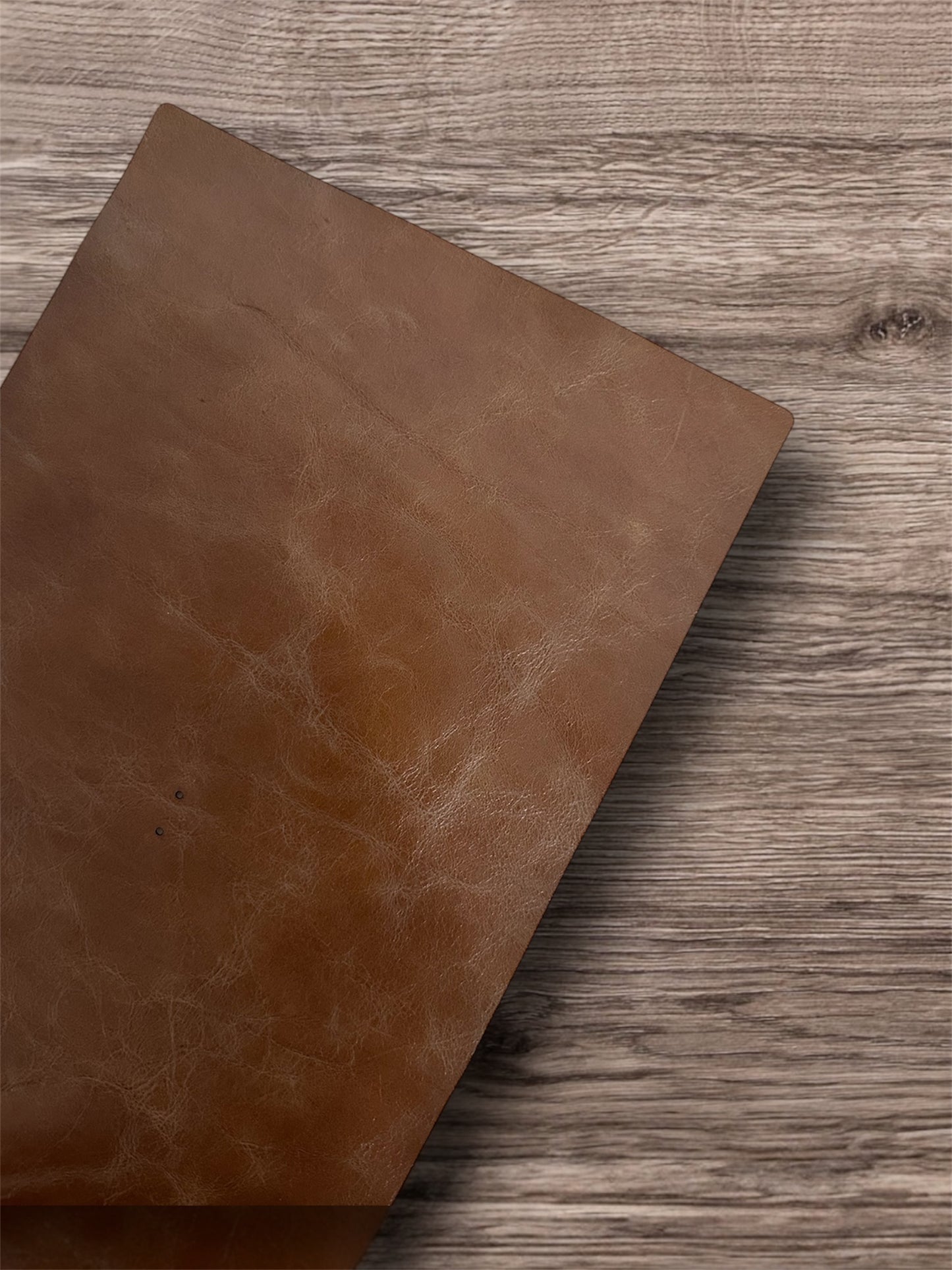 A5 Tri Fold Leather Journal Cover w/ Charms