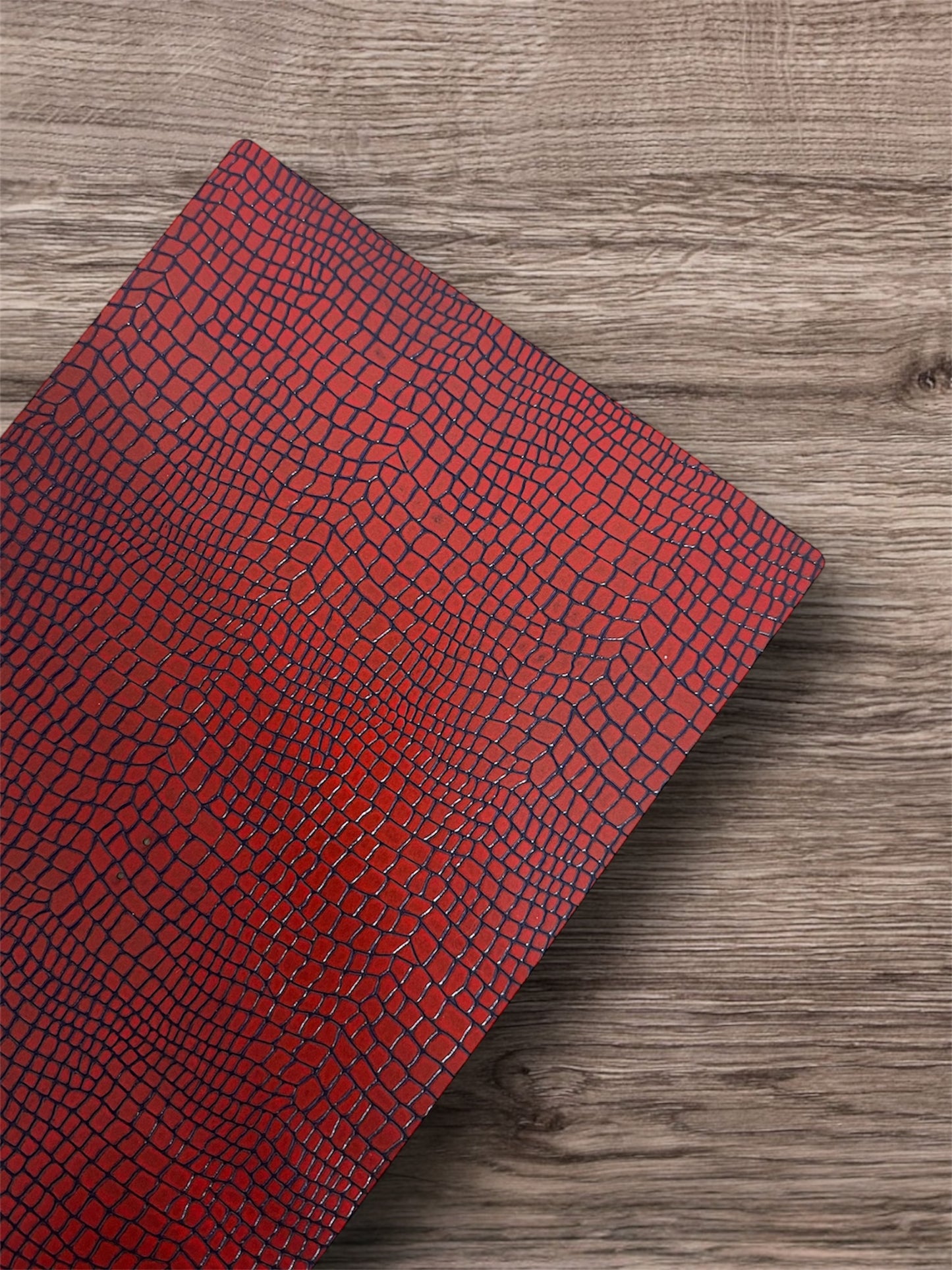 A5 Tri Fold Leather Journal Cover w/ Charms