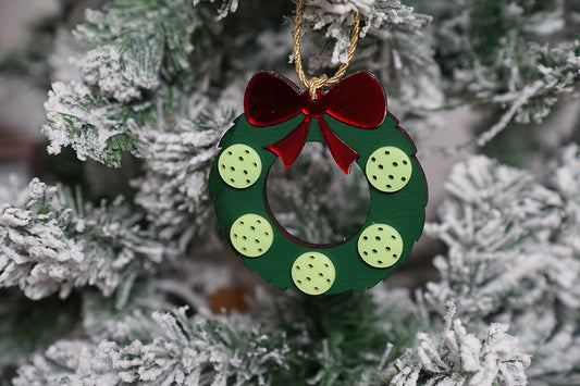 Pickleball Wreath Ornament